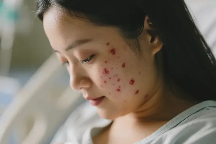 产妇脸上偶尔长湿疹能靠自己自愈吗(图2)