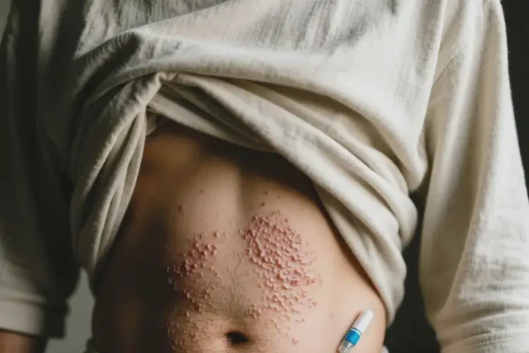 男性肚子出濕疹不管它會自己好嗎(圖1)