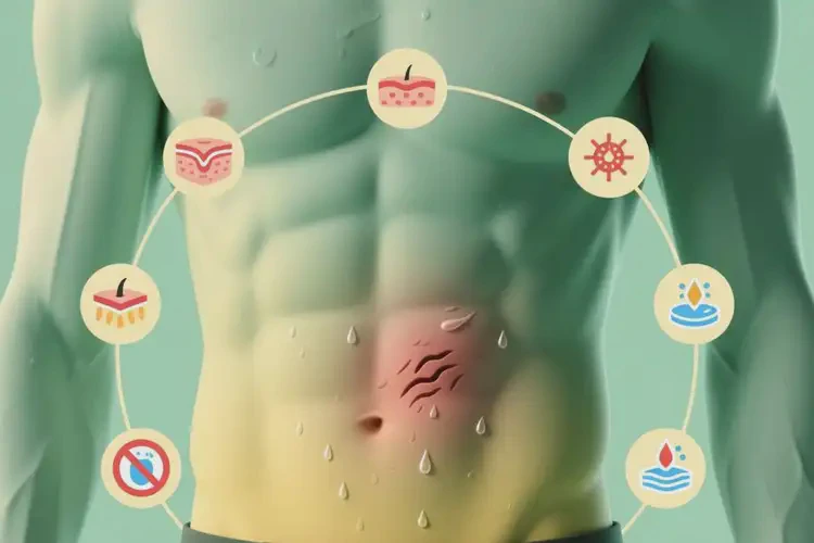 男人肚子上出濕疹能徹底自愈嗎(圖1)