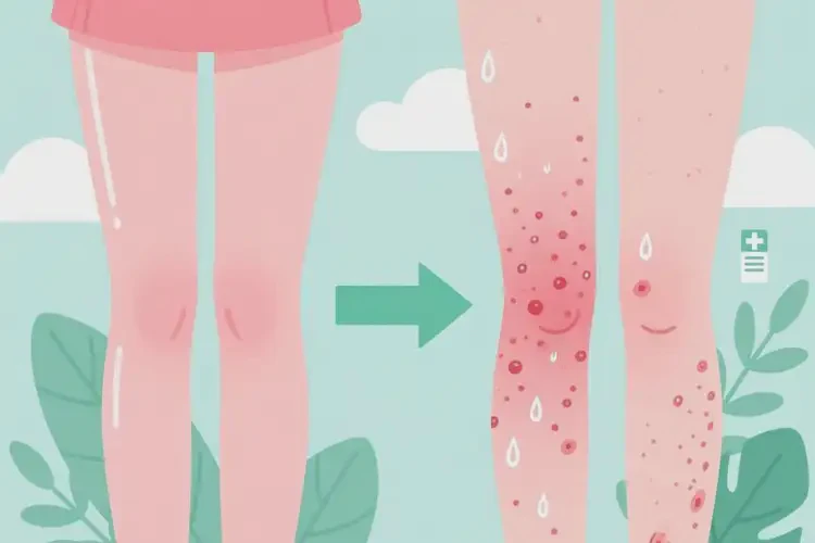 女性大腿有濕疹不管它會自己好嗎(圖2)