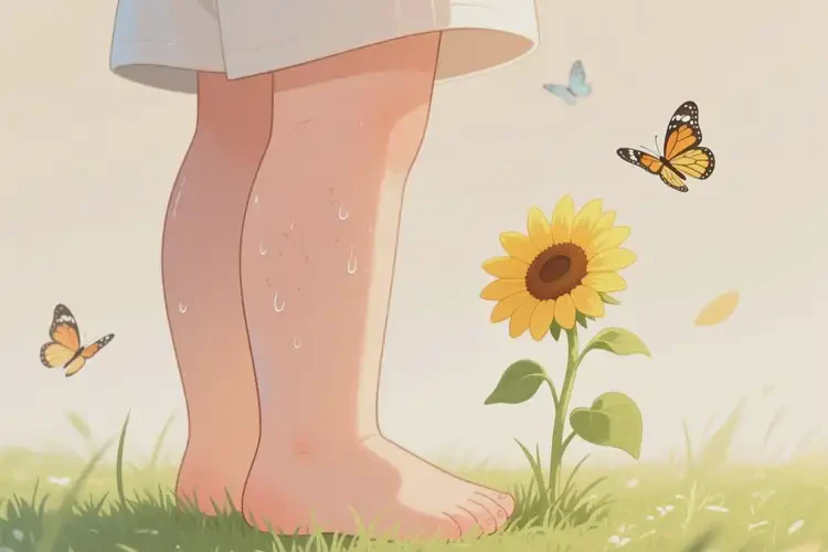 孩子小腿上經(jīng)常長濕疹不管它會自己自愈嗎(圖1)