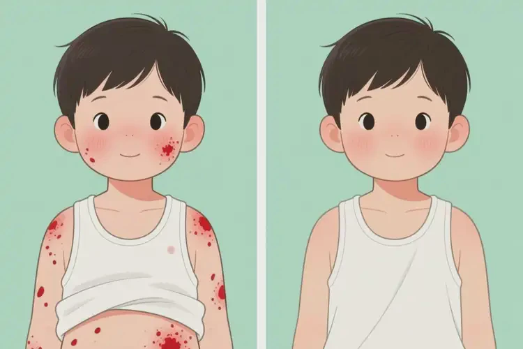 少儿肚子上出现湿疹能够彻底治愈吗(图2)