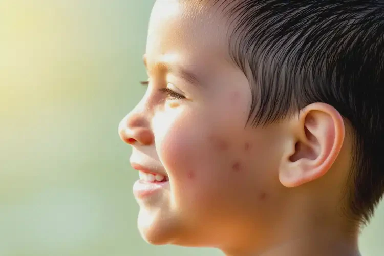 孩子面部偶爾長濕疹不管它會自己痊愈嗎(圖1)