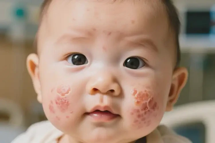 嬰兒面部起濕疹可不可以徹底自愈(圖1)
