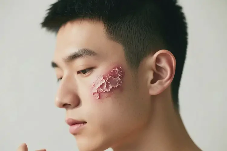 男生臉上容易起濕疹不管它會自己自愈嗎(圖4)