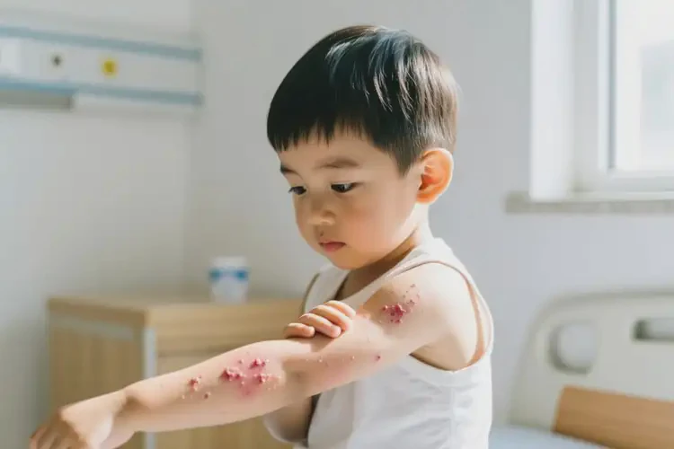 少兒手臂上長濕疹能徹底自愈嗎(圖4)