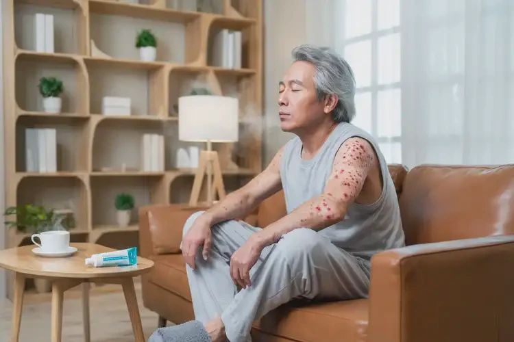 老年人手臂起濕疹不管它會(huì)自己自愈嗎(圖1)