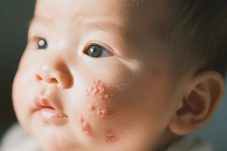 嬰幼兒臉上偶爾長(zhǎng)濕疹可不可以徹底自愈(圖2)