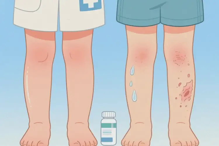 兒童小腿容易起濕疹不管它會(huì)自己痊愈嗎(圖4)