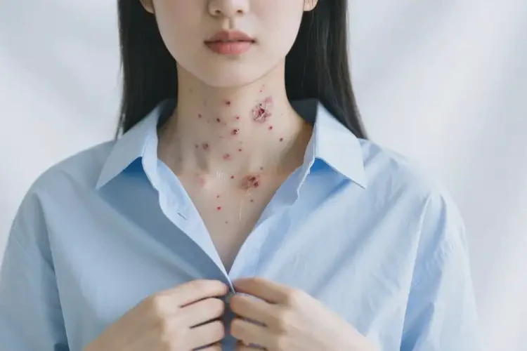 青年人脖子有濕疹不管它會(huì)自己好嗎(圖1)