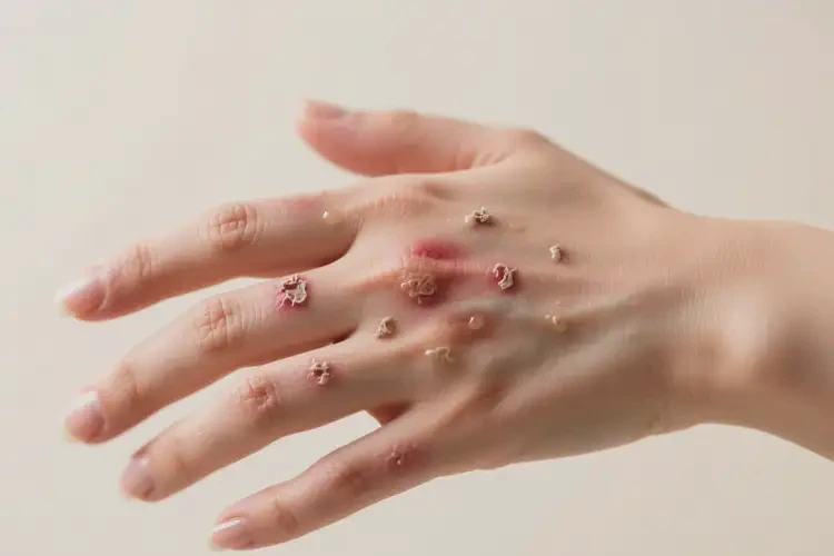 女性手上出現(xiàn)濕疹不管它會(huì)自己痊愈嗎(圖3)