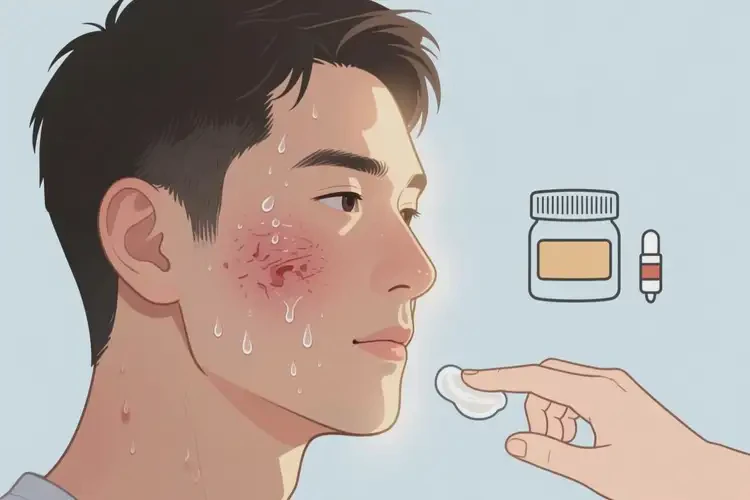 男性臉上容易長濕疹能夠徹底治愈嗎(圖1)