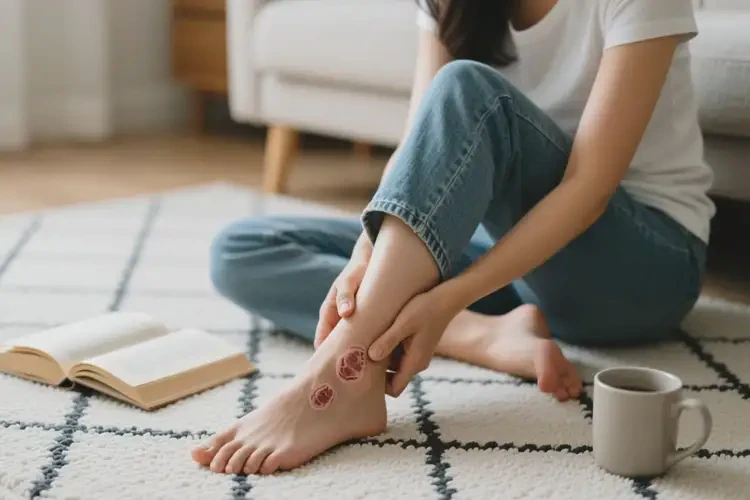 女人腳上出濕疹可以徹底自愈嗎(圖1)