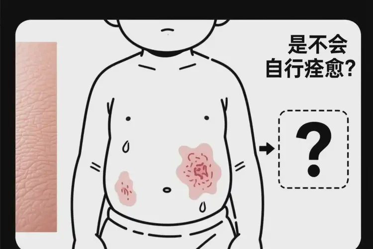 小孩肚子長(zhǎng)濕疹不管它會(huì)自己痊愈嗎(圖1)
