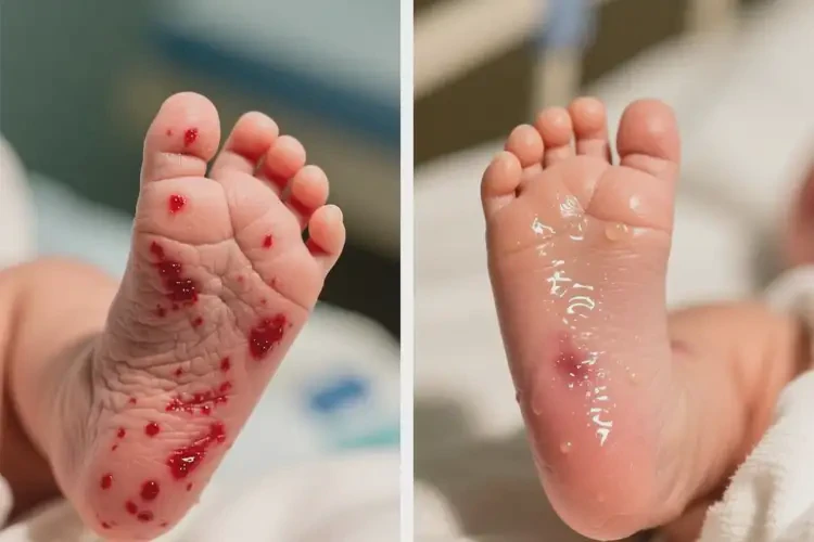 新生儿脚上有湿疹可以彻底自愈吗(图2)