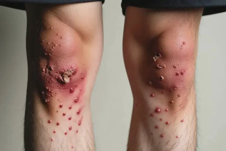 男生小腿起濕疹可以徹底自愈嗎(圖2)