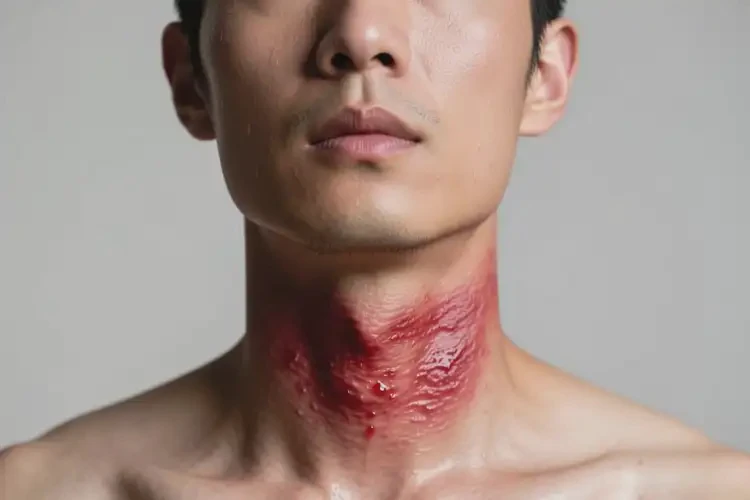 男性脖子有濕疹不管它會(huì)自己痊愈嗎(圖1)