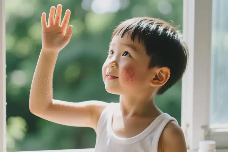 少兒手臂上長濕疹能徹底自愈嗎(圖1)