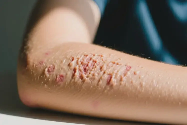 青少年手臂上容易长湿疹不管它会自己痊愈吗(图1)