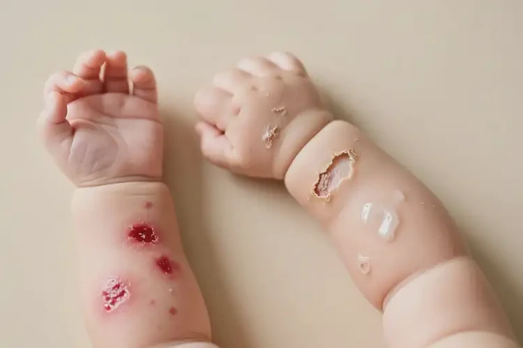 婴儿四肢偶尔长湿疹可不可以彻底自愈(图2)