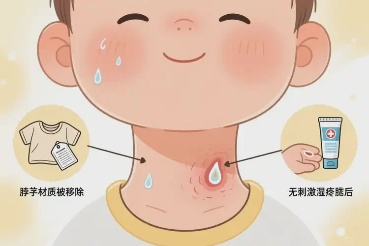 寶寶脖子上出濕疹能夠徹底治愈嗎(圖1)