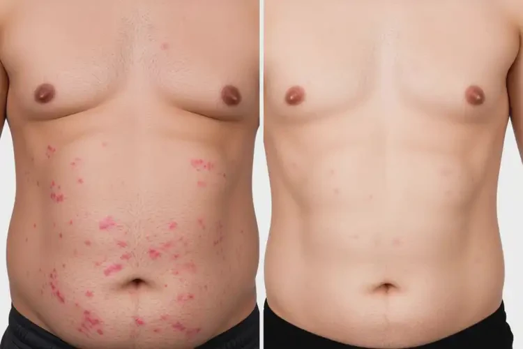 男性肚子長(zhǎng)濕疹不管它會(huì)自己自愈嗎(圖1)