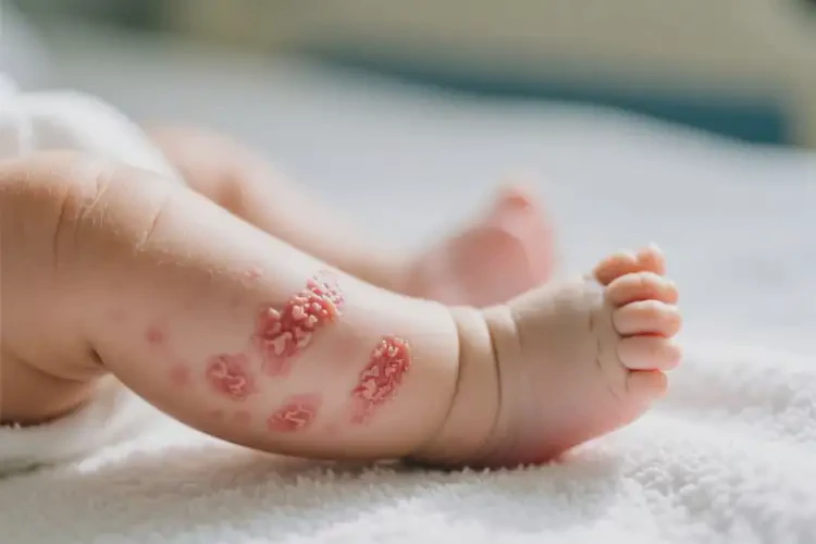 嬰兒小腿上有濕疹不管它會(huì)自己自愈嗎(圖4)