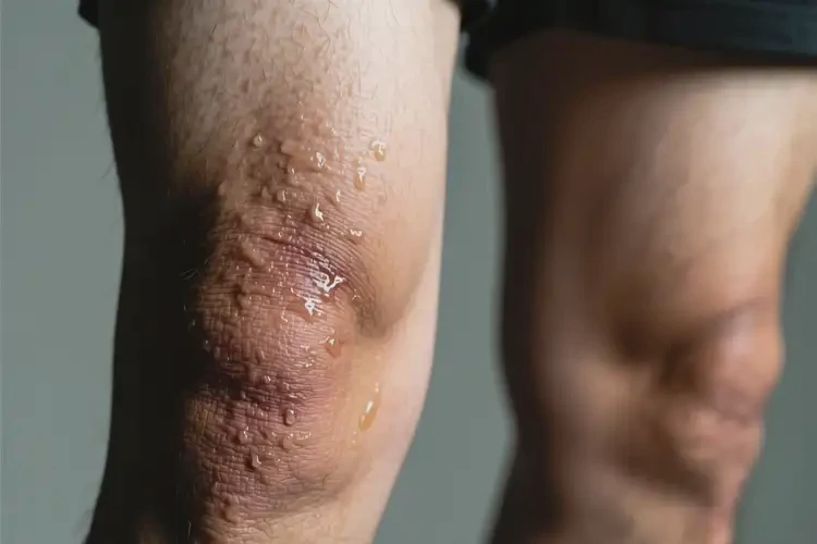 男性大腿長(zhǎng)濕疹不管它會(huì)自己痊愈嗎(圖1)