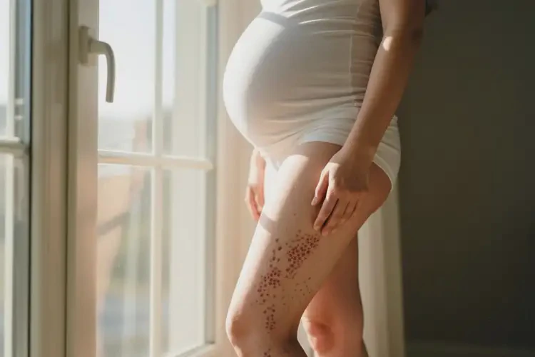 產(chǎn)婦小腿上出濕疹可以徹底自愈嗎(圖1)