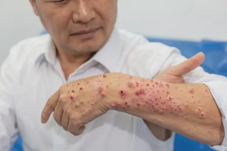 男性手臂長濕疹不管它會自己好嗎(圖4)