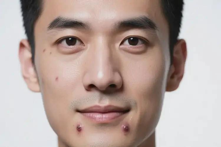 男性面部偶爾起濕疹不管它會(huì)自己好嗎(圖1)