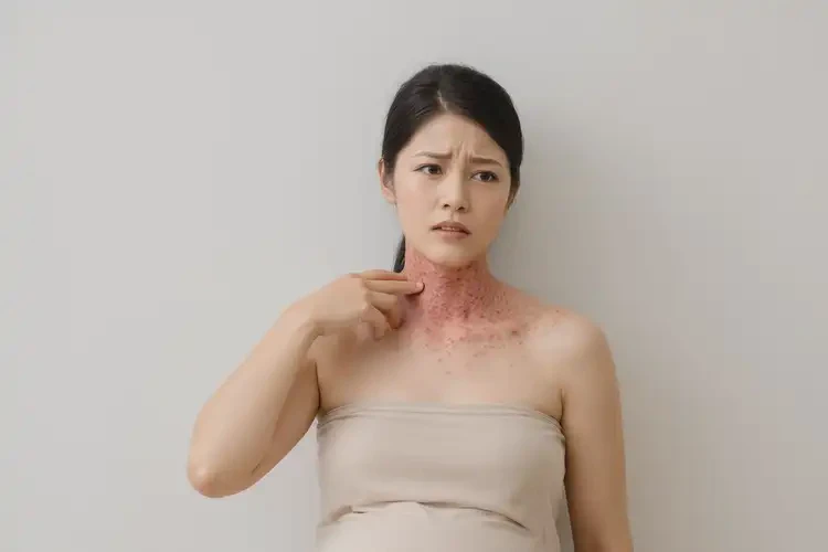 孕婦脖子上出現(xiàn)濕疹不管它會自己好嗎(圖3)