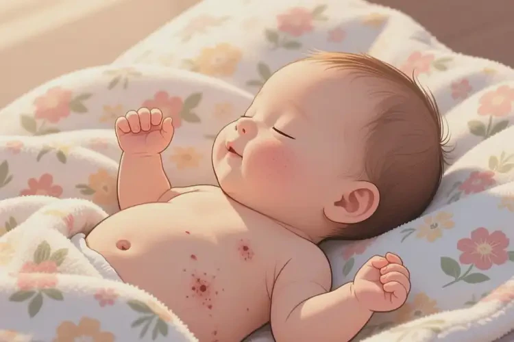 嬰幼兒肚子偶爾長(zhǎng)濕疹不管它會(huì)自己好嗎(圖1)