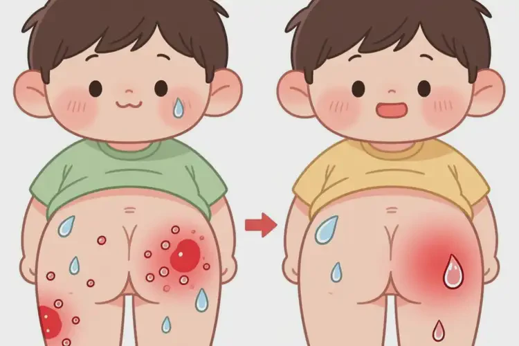 孩子屁股起濕疹不管它會自己自愈嗎(圖1)