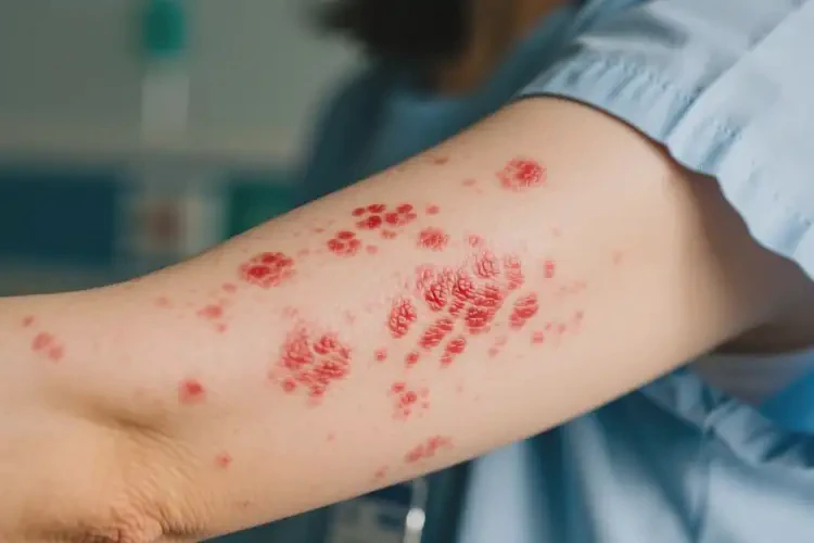 女人手臂上起濕疹不管它會自己自愈嗎(圖4)