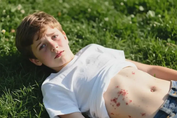 青少年肚子出现湿疹不管它会自己痊愈吗(图1)