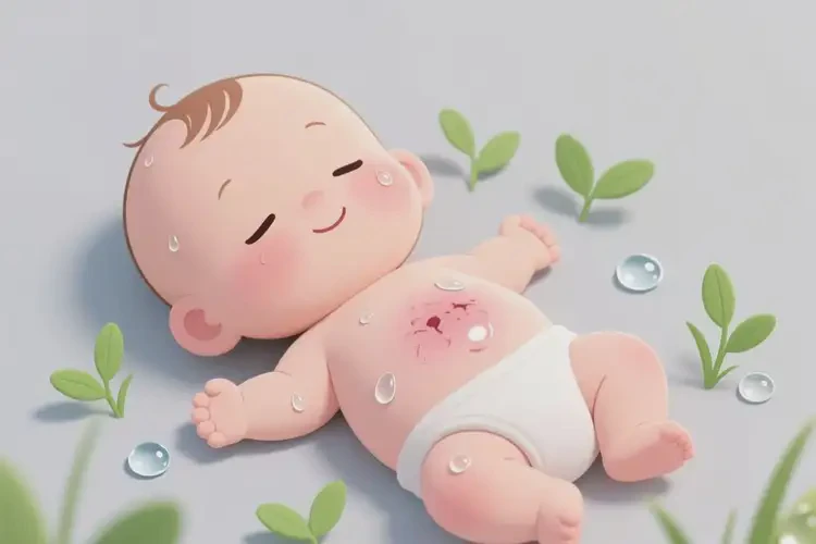 嬰幼兒肚子上出濕疹不管它會(huì)自己痊愈嗎(圖2)