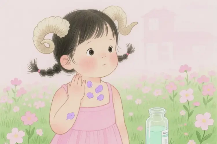 少兒脖子起濕疹不管它會(huì)自己痊愈嗎(圖3)