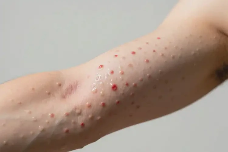 男人手臂長濕疹能夠徹底治愈嗎(圖2)