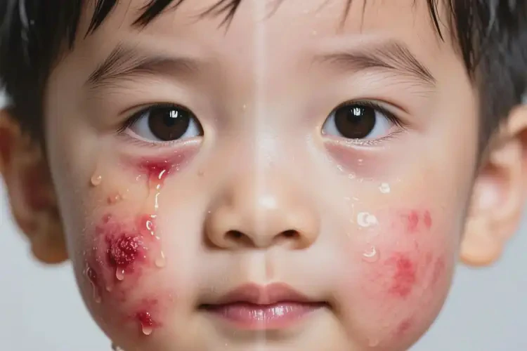 小孩臉上長濕疹可不可以徹底自愈(圖2)