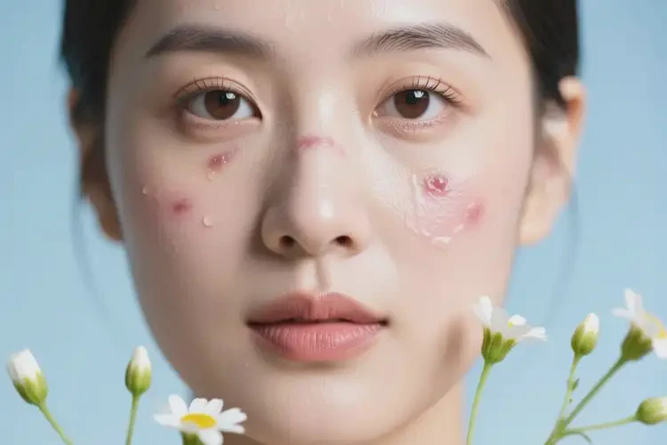 女人臉上出濕疹不管它會自己痊愈嗎(圖1)