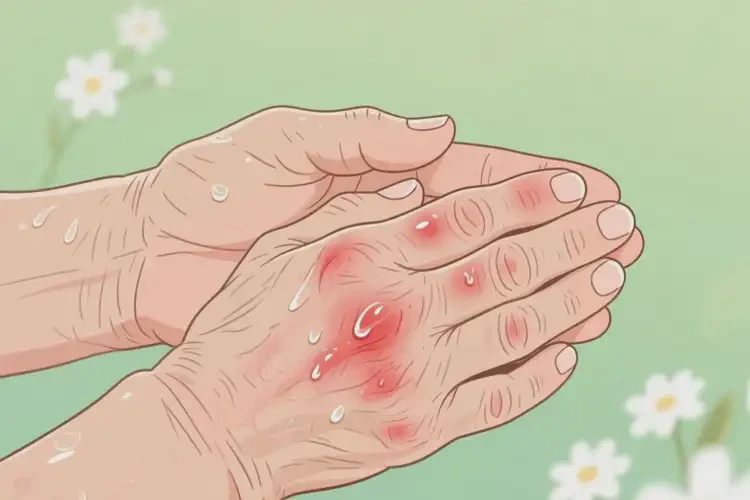 老年人手上長(zhǎng)濕疹能靠自己自愈嗎(圖3)