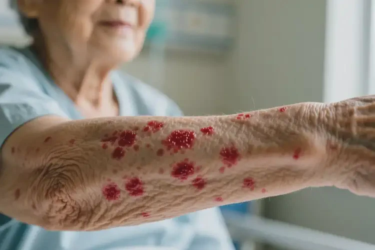 老人手臂上經(jīng)常起濕疹不管它會自己自愈嗎(圖4)
