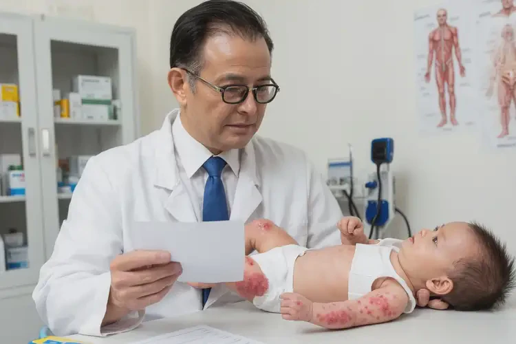 嬰兒手臂起濕疹可以徹底自愈嗎(圖2)