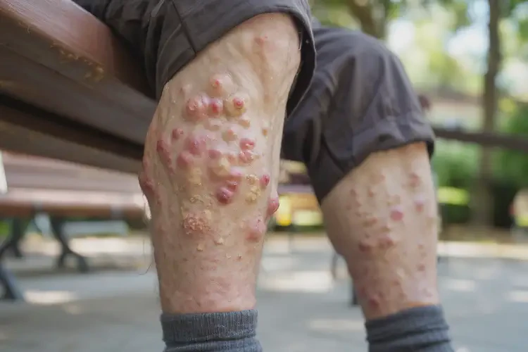 老人小腿上有濕疹不管它會自己自愈嗎(圖4)