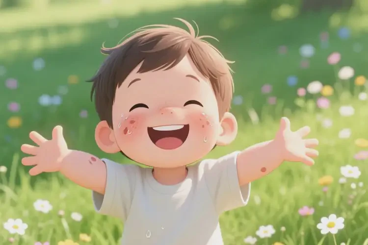 孩子面部长湿疹不管它会自己自愈吗(图2)