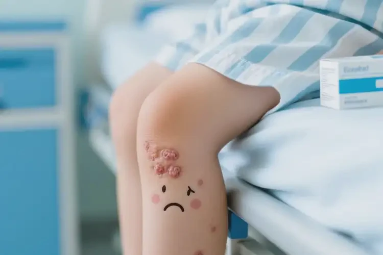 小學(xué)生大腿上容易起濕疹不管它會自己好嗎(圖1)