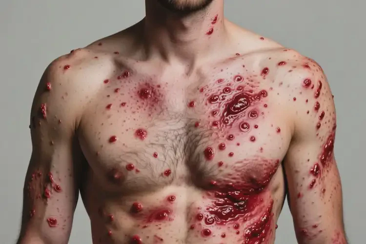 男人全身出濕疹能夠徹底治愈嗎(圖1)