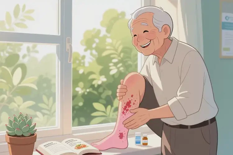老人小腿出現(xiàn)濕疹能徹底自愈嗎(圖2)