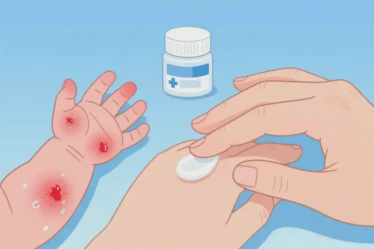 新生兒四肢長(zhǎng)濕疹不管它會(huì)自己自愈嗎(圖3)